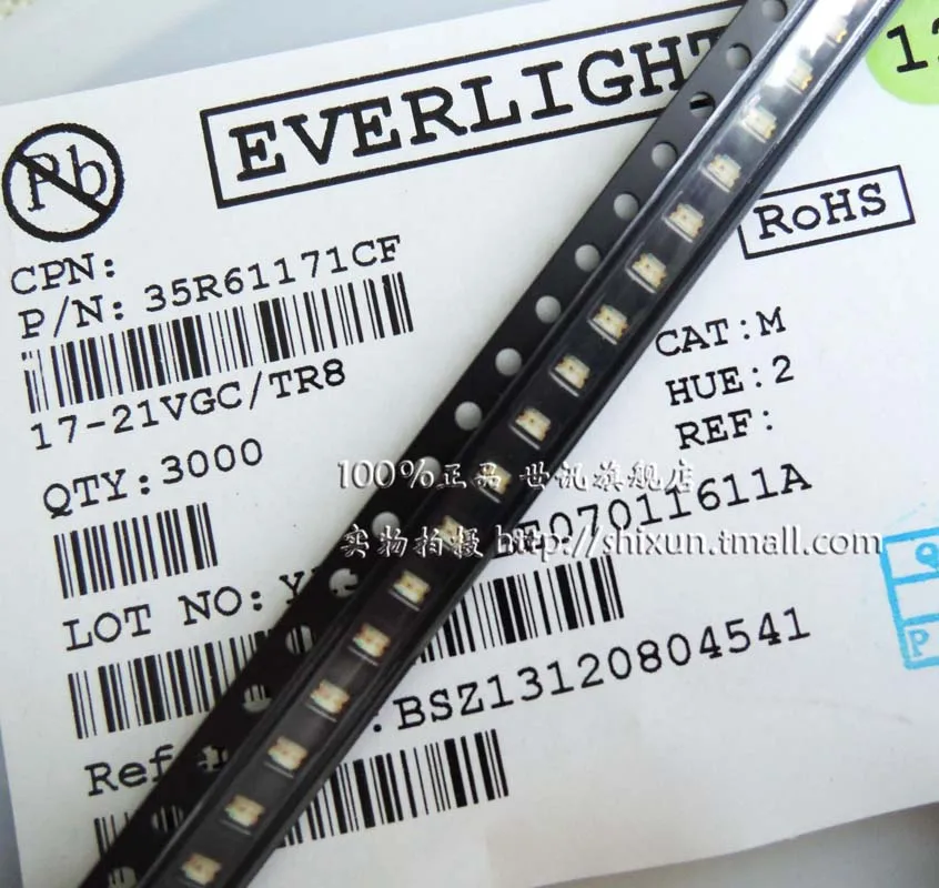 Smd из светодиодов 17 - 21 VGC / TR8 0805 ( 10 шт./лот ) обеспечение качества | Электронные