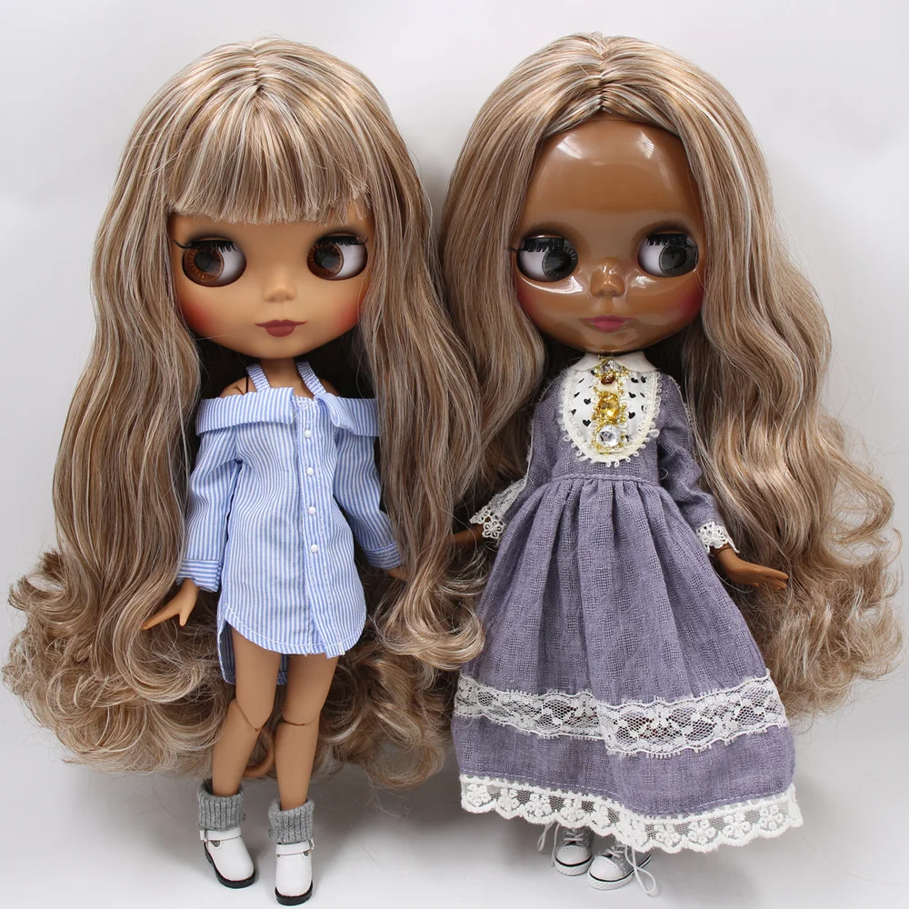 Кукла ICY DBS Blyth No.BL340/9158 коричневый смешанный серый волосы для суставов 1/6 bjd ob24