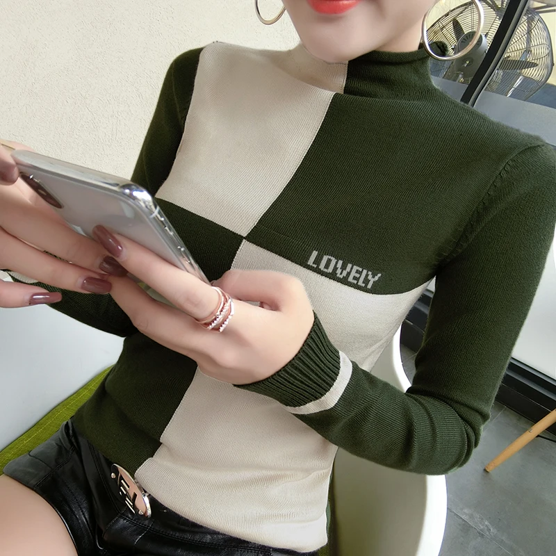 Korean Fashion Assorted Colors Pullover Sweater 2019 New Autumn Winter Clothes Women Top Slim Thick Sueter Mujer M97603 | Женская одежда