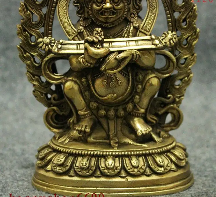 Тибетский буддистский храм латунная подставка Mahakala Vajrapani скульптура Будды