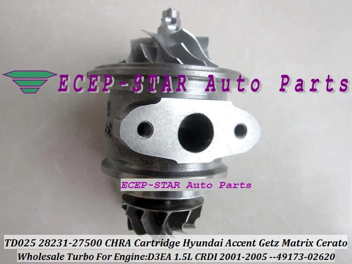 Бесплатная доставка турбо картридж CHRA TD025 28231-27500 49173-02612 49173-02622 49173-02610 для HYUNDAI Matrix