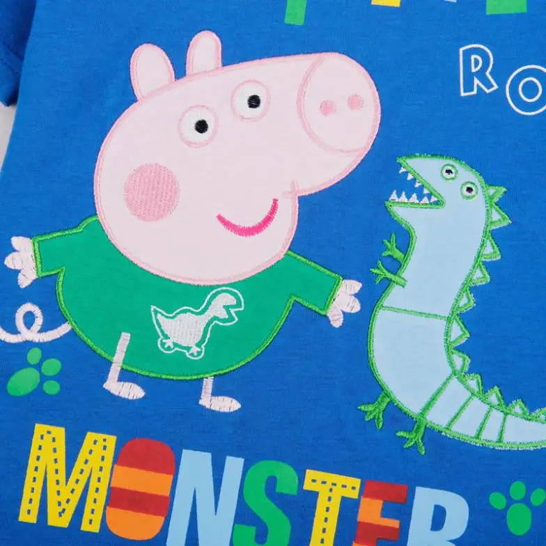 5pieces /lot new 2014 summer peppa pig baby boys t shirt fashion kids apparel brand tunic top short t-shirt | Мать и ребенок
