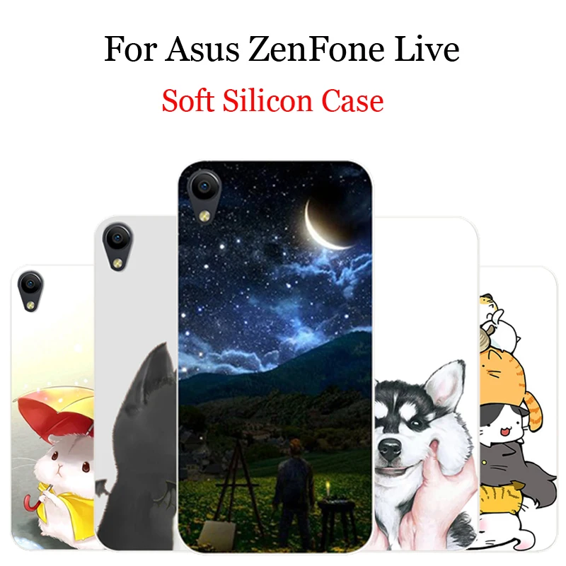 Мультяшные узорные чехлы для телефонов Asus ZenFone Live силиконовая Мягкая задняя