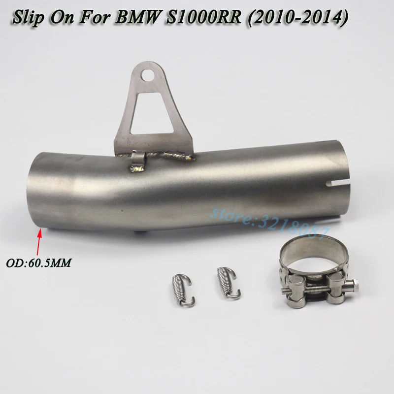 

Exhaust Motorcycle Muffler Modified Stainless Steel Middle Link Pipe Silencieux Moto Slip On For BMW S1000RR 2010-2014