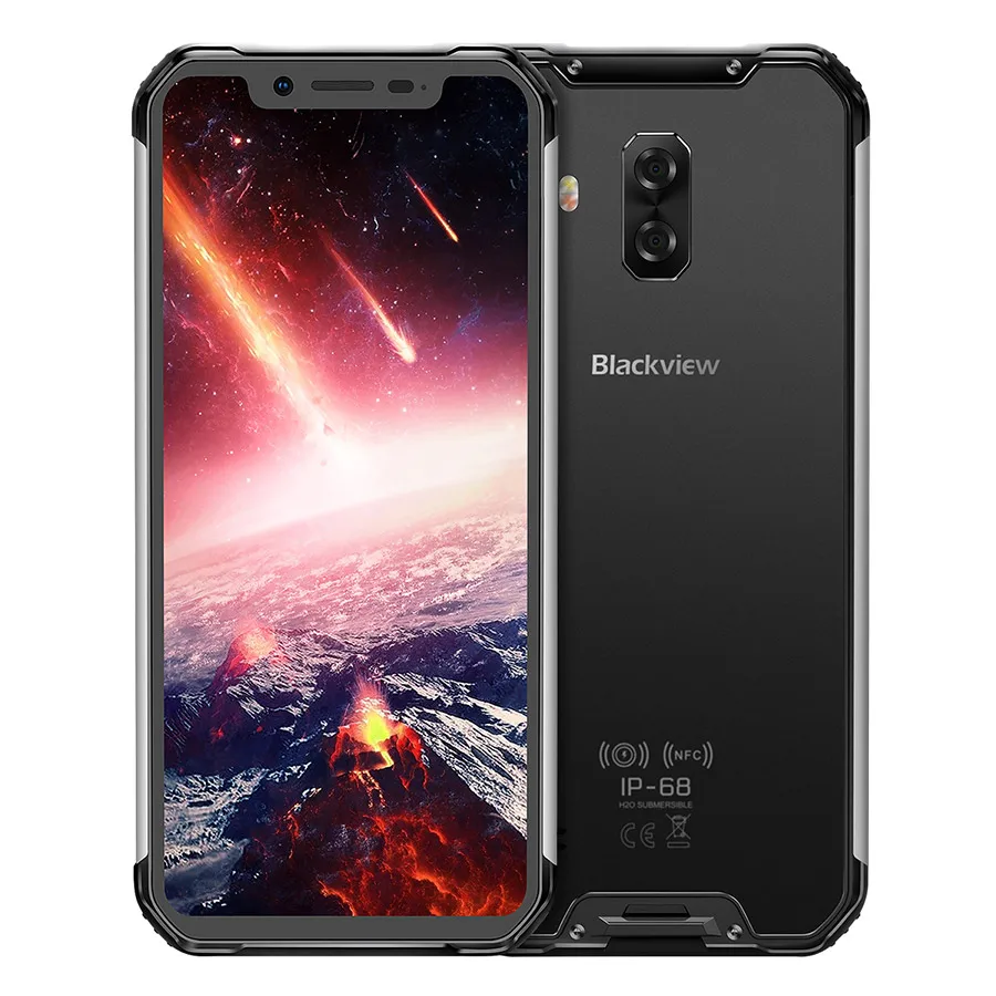 Silver Blackview BV9600 Pro смартфон NFC IP68 водонепроницаемый мобильный телефон AMOLED 5580mAh Android 8,1 Helio P60 6GB+ 128GB 6,2" 19:9 FHD - Цвет: Silver
