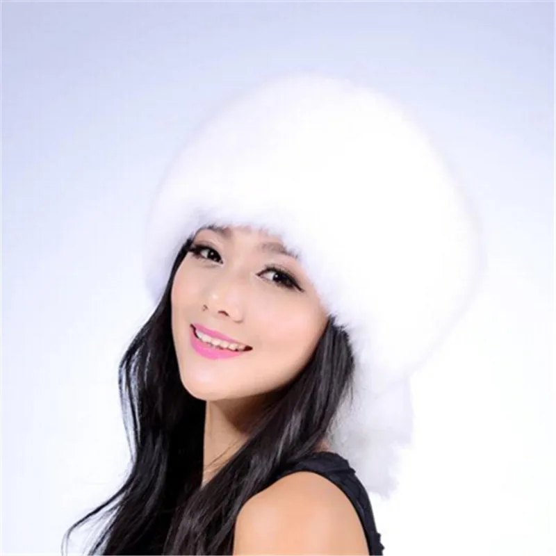 Зимние шапки 2018 женские теплые из натурального меха норки Женские монгольского