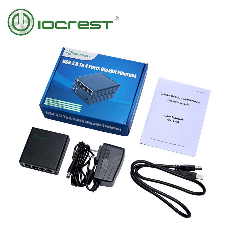 Бесплатная доставка PCIe USB3.0 до 4 Порты 10/100/1000M Gigabit Ethernet адаптер 10/100/1000 Lan Сетевой NIC