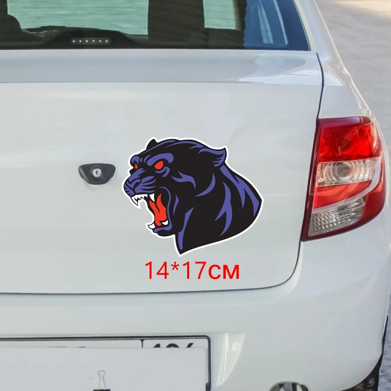 Tri Mishki WCS167 14x17 см черный пантера голова забавного яркого автомобильные наклейки с