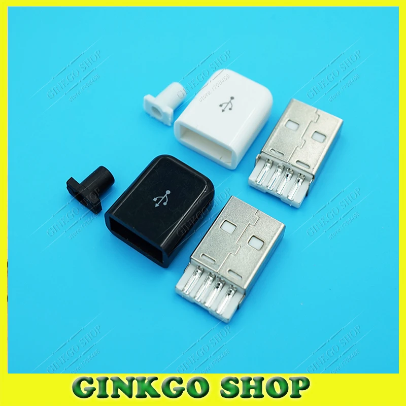 20 компл./лот 3 в 1 сделай сам сварной штекер USB белый и черный цвет для apple style |