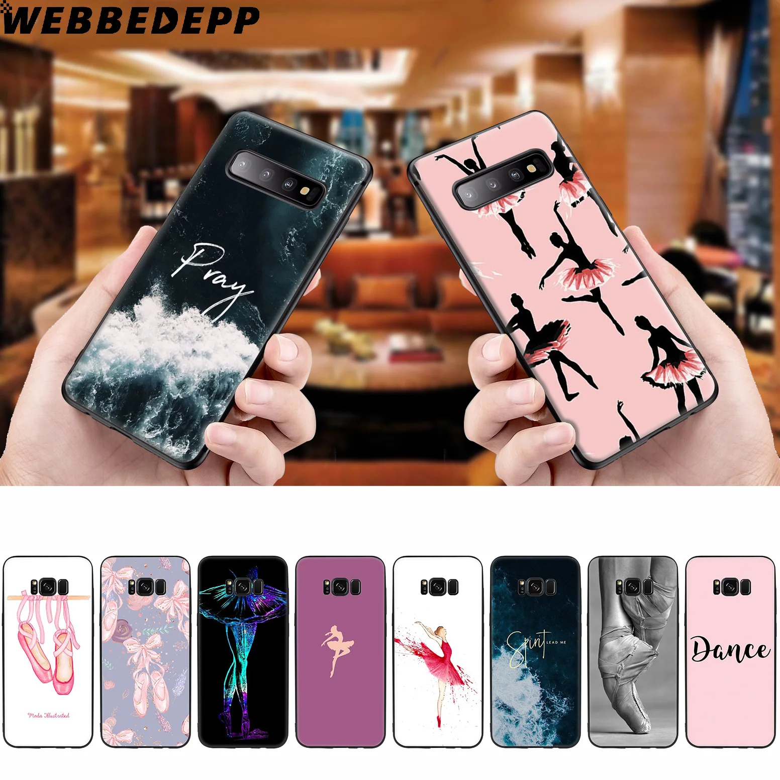 WEBBEDEPP Ballerina Dance Ballet Soft Case for Samsung Galaxy S10 S10e S9 S8 Plus S7 S6 Edge &amp J6 2018 Note 10 9 8 |