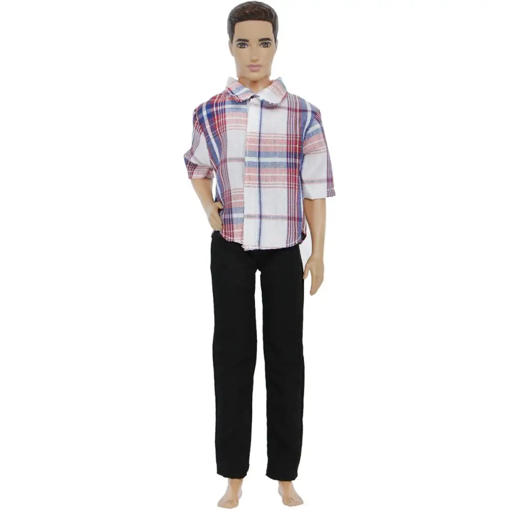 Модная мужская одежда 5 компл./лот повседневная смешанного стиля для куклы Барби