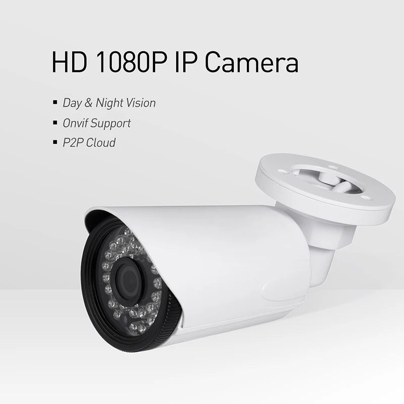 Starlight 1080P 2.0MP наружная 36 Белая светодиодная ip-камера полноцветная камера ночного