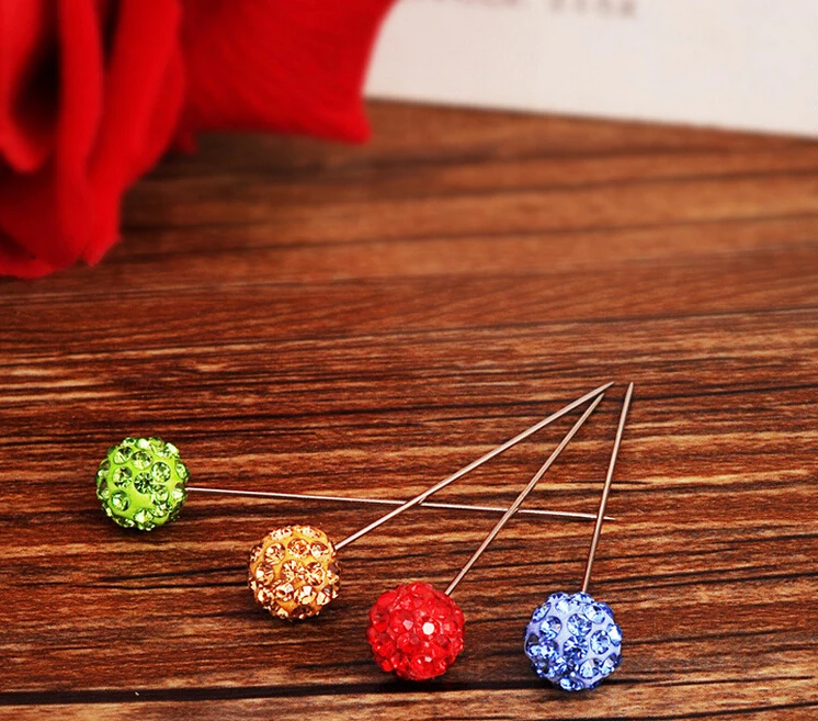 

Оптовая продажа, женская мода, булавки для хиджаба, броши, многоцветный кристалл, мусульманский хиджаб, булавки, 24 шт./лот, смешанный цвет, за...