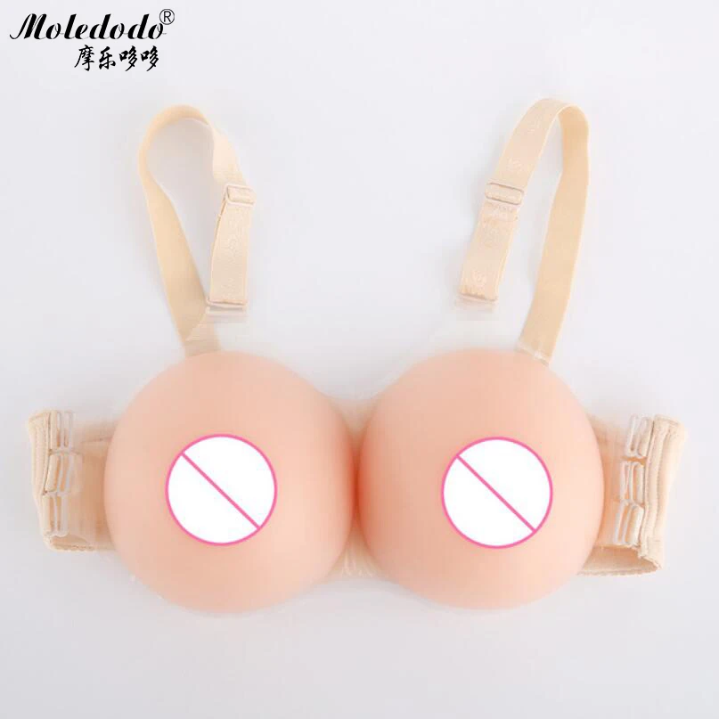 

Concave Bottom Round Type Conjoined Silicone Breast COS Special Fake Breast Prosthesis Fake Chest Male Transvestite D40