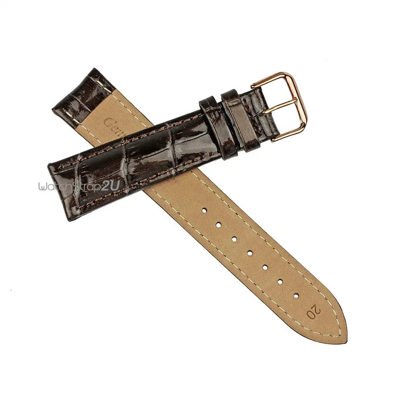 Черный/коричневый/зеленый ремешок из натуральной кожи розового золота пряжка 18