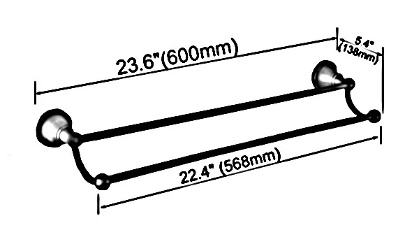 Двойной держатель для полотенец Cba077 античная латунь|towel bar holder|double towel bartowel |