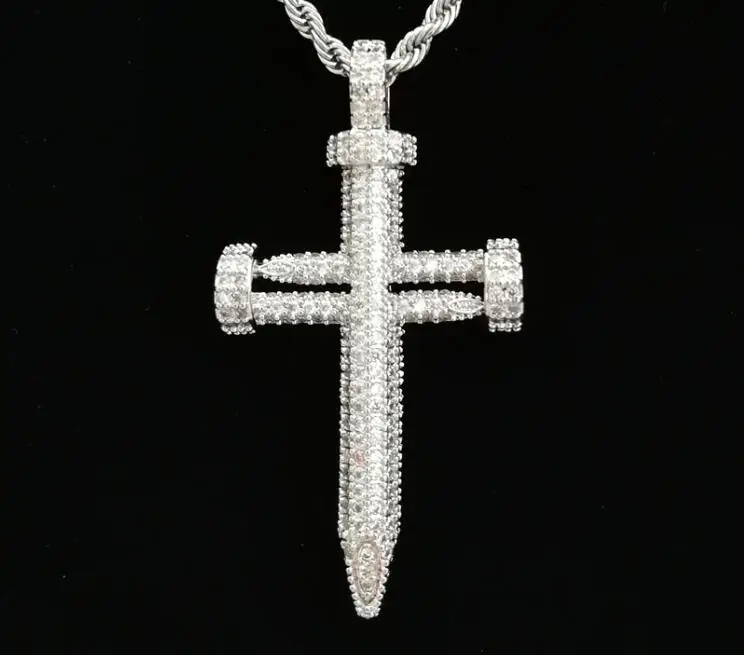 silver color Мужские латунные чешские кулоны в стиле хип-хоп, ювелирные изделия золотого и серебряного цвета, вечерние ювелирные изделия, подарок CN112 - Окраска металла: silver color
