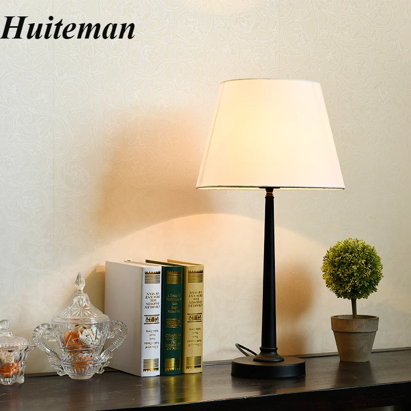 European Fabric Lampshade table lamp tall lights bedside hotel lamps Luxary classic American light bedroom foyer | Лампы и абажуры