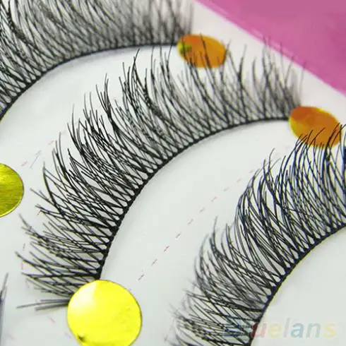 10 пар в комплекте Eyelashs 14 мм ручной работы Красота черный клей для наращивания