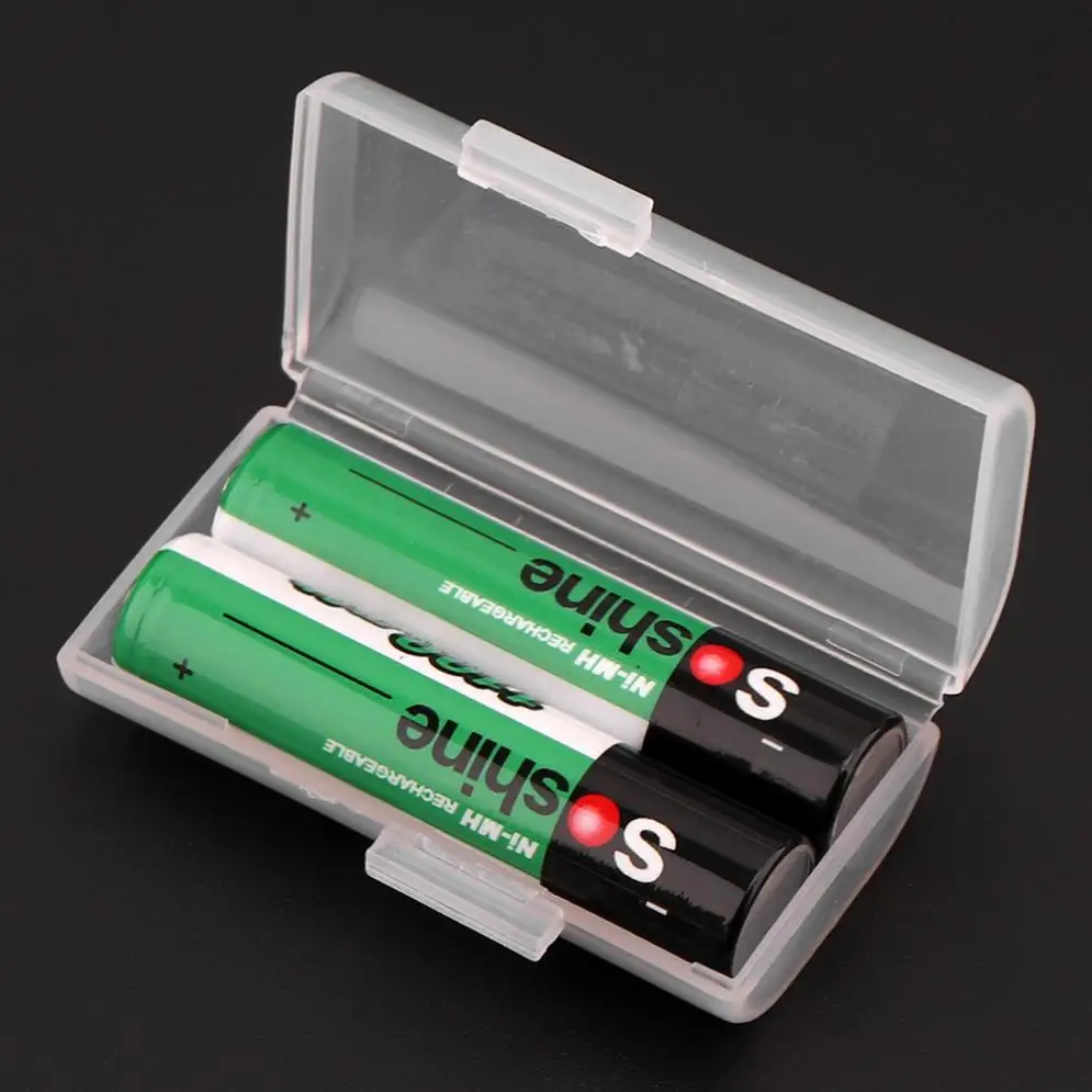 Soshine Durable Hard Plastic Battery Case Holder Storage Box for 2pcs AAA |