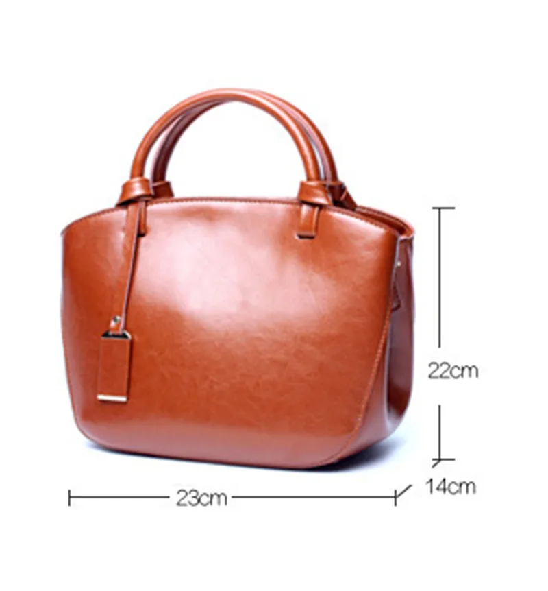 Сумка-тоут для женщин ручная сумка масло воск кожа винтажный стиль высокое