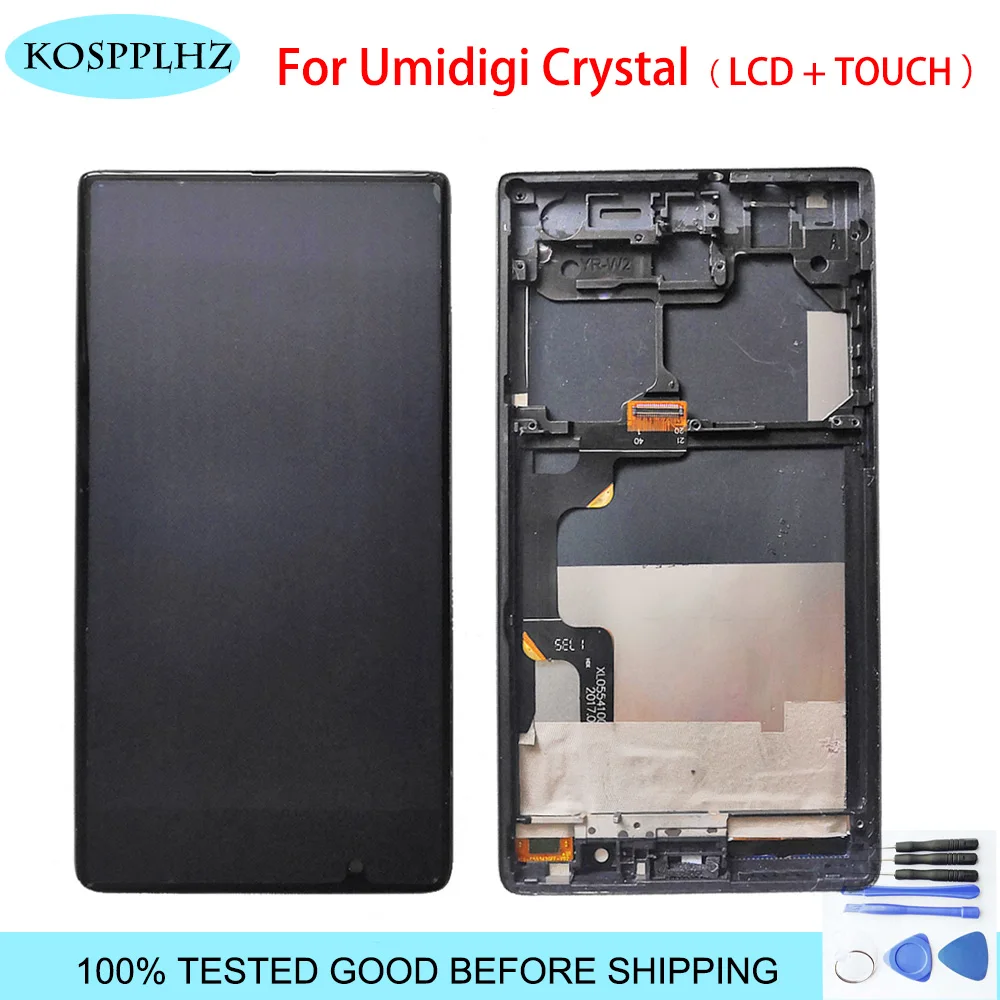 1280*720 черный 5 дюймов для UMI UMIDIGI Кристалл ЖК дисплей и сенсорный экран в сборе с