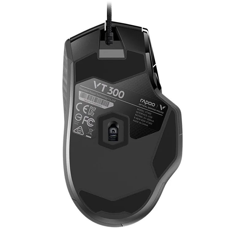 Оптическая Проводная игровая мышь Rapoo VT300 с разрешением 6200 DPI регулируемая для