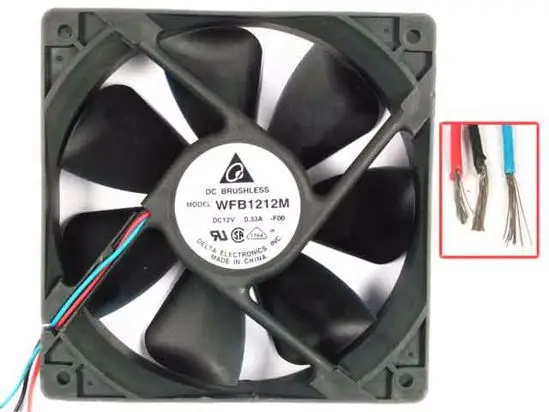 Delta Electronics WFB1212M F00 DC 12V 0.33A 120x120x25 мм 3 Провода Сервер вентилятор охлаждения|Кулеры и