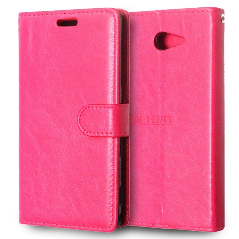 Черный кожаный чехол-бумажник с откидной крышкой для Coque sony Xperia M2 Aqua S50H D2302 D2303 чехол-накладка для sony Xperia M2 Dual D2302 2305