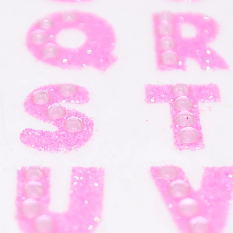 1 Sheet Glitter Alphabet Letter RhinestonesStickers Self Adhesive Gold/silver Words Stick On Scrapbooking DIY Handmade Book Deco