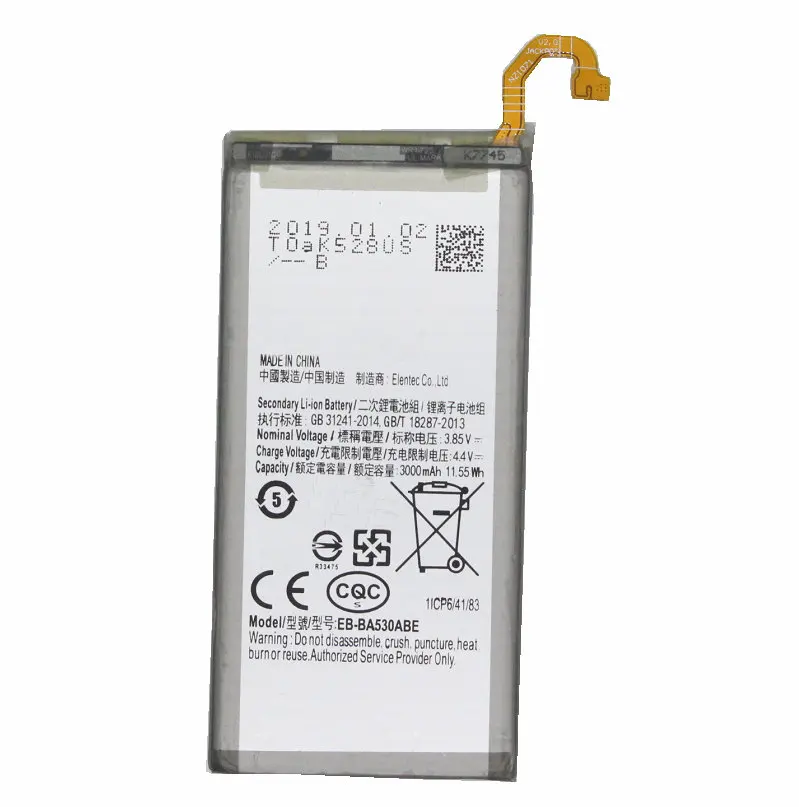 1x3000 мА/ч 3.85VDC EB BA530ABE запасная батарея для Samsung Galaxy A8 2018 (A530) A530 SM A530F + набор