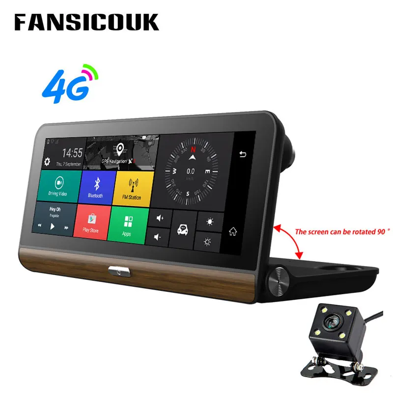 FANSICOUK 7 86 'ƊG Android 5 1 GPS навигация видеорегистратор 1080P WIFI ADAS двойной объектив