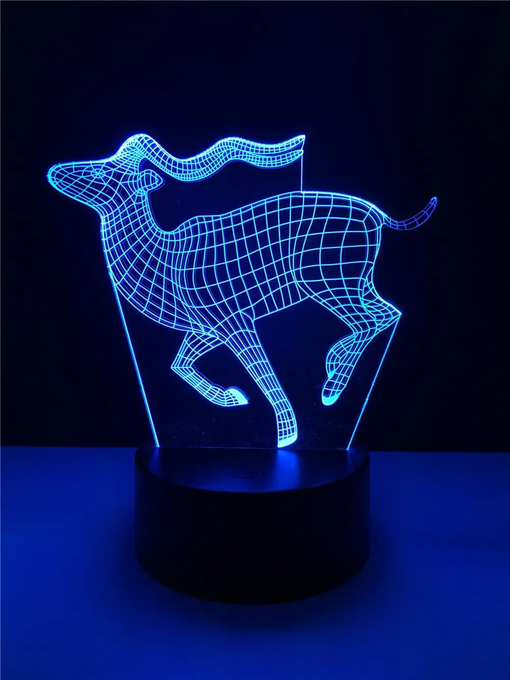 Популярная новинка светодиодная 3D лампа в виде животного прыгающий олень USB