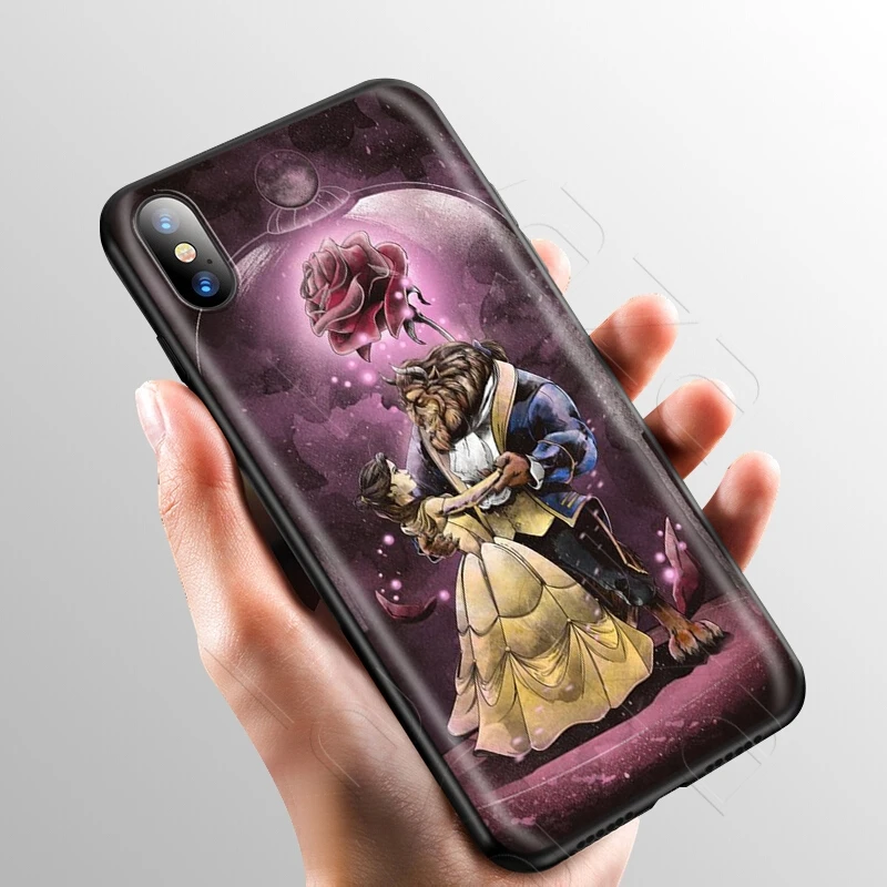 7 Lavaza Beauty Beast Rose Princess Case for iPhone 11 Pro XS Max XR X 8 7 6 6S Plus 5 5s se - Цвет: 7