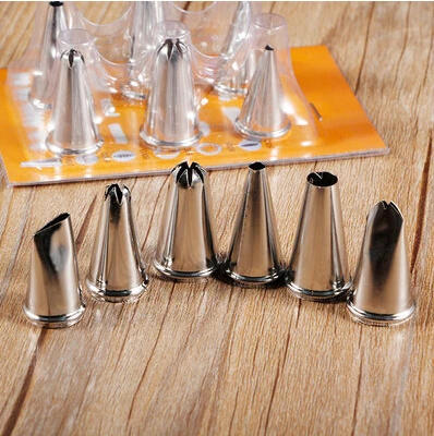 

Инструменты для выпечки и кондитерских изделий FG253, наконечники для украшения тортов, металлические инструменты для печенья, для кухни, 6 шт./лот, бесплатная доставка