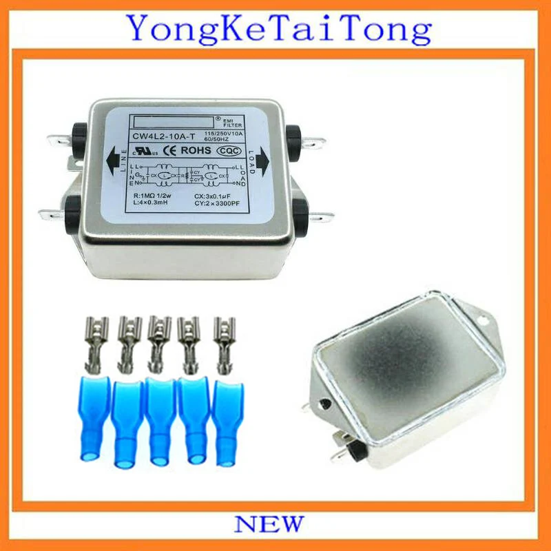 1 шт./лот EMI фильтр CW4L2-10A-T 10A 115V 250V CW4L2 CW4E 60/50 Гц