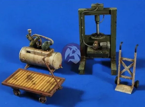 Модель масштаба 1/35 аксессуары для сцены токарный станок воздушный насос каретка