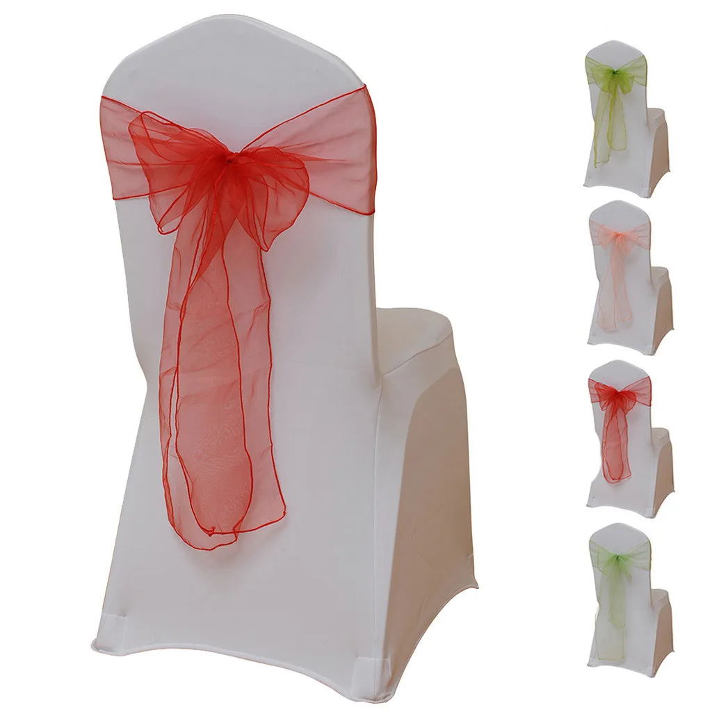 Свадебная однотонная кружевная лента пряжа стул задний цветок декоративная на