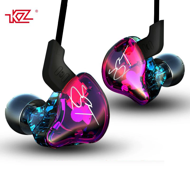 Наушники вкладыши KZ ZST Pro Якорные со съемным кабелем|dual driver|sport earbudsin ear |