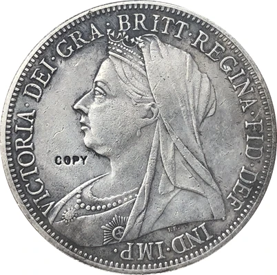 Великобритания 1898 1 Корона Виктория 3 й портрет копия монет|shipping sweden|coin cleaningshipping