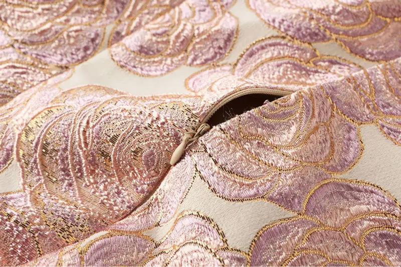 [Limited] осенне-зимнее винтажное жаккардовое платье с вышивкой в виде роз роскошное