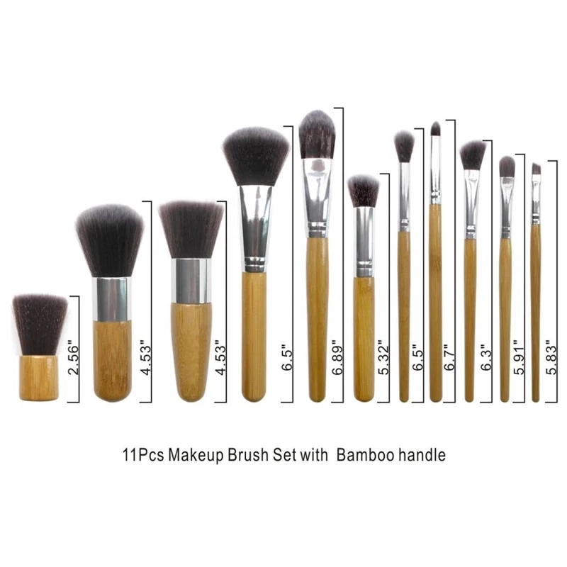 NMKL продаж высокое качество Экологично нейлоновые волосы бамбуковой ручкой 11 шт.