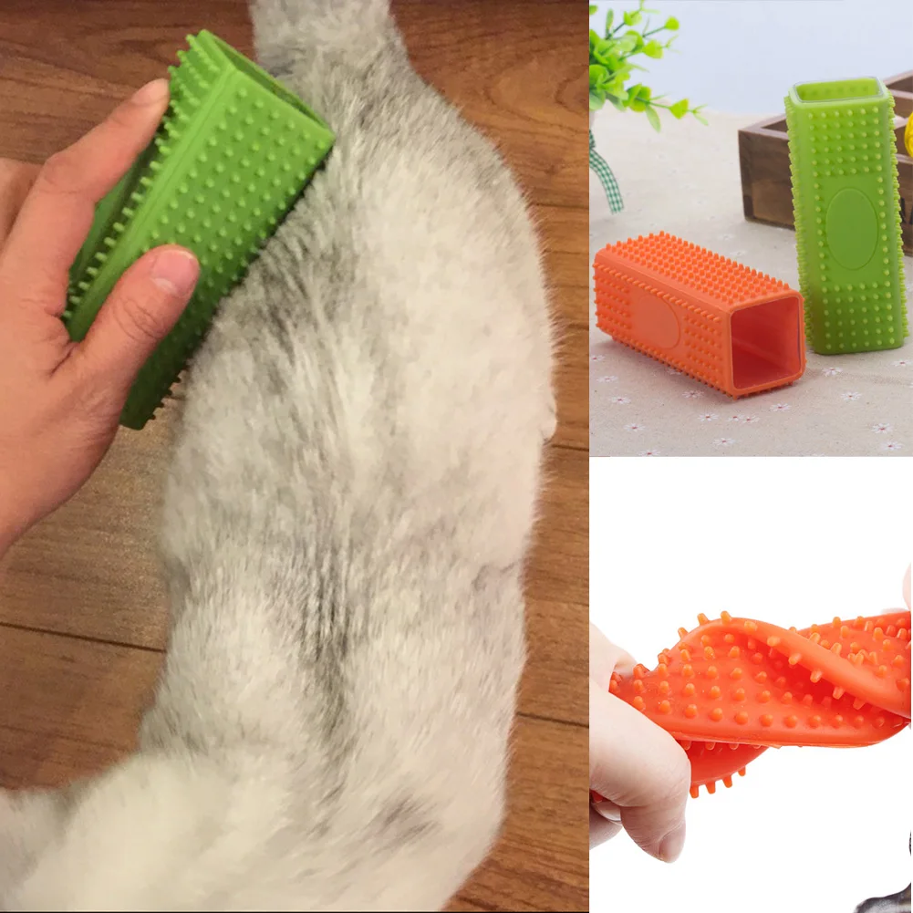 Мягкая силиконовая кисть для удаления волос домашних собак и кошек инструмент