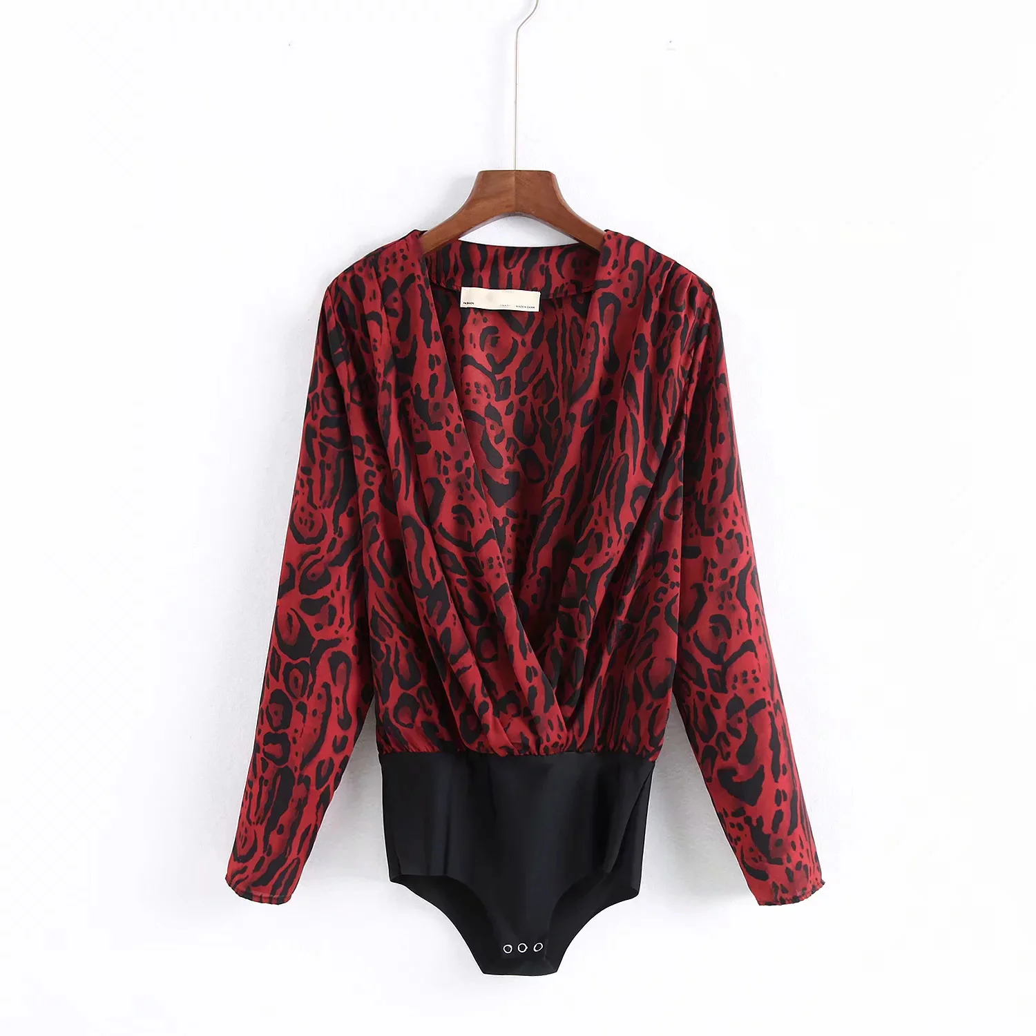 Сексуальный комбинезон с v образным вырезом и Рисунком Тигра для женщин 2018 Боди