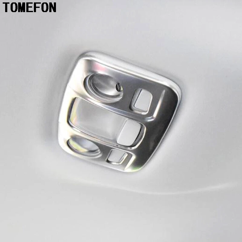 

TOMEFON Stainless Steel Front Rear Reading Light Lamp Decoration Trim Frame Cover For Peugeot 3008 GT 2016 2017 2018 Car Styling