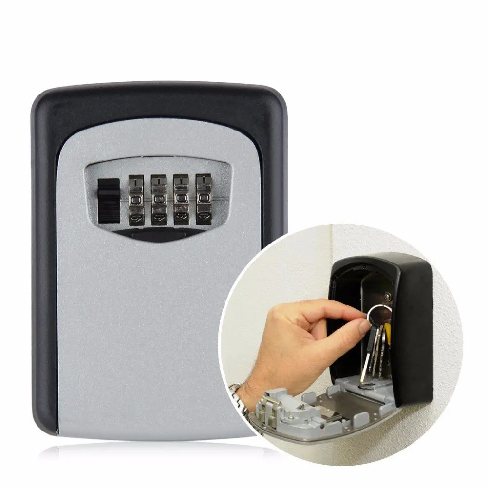 Safety Home Durable Designed Storage Box Money Key Hider 4 Digit Security Secret Code Lock Gift Can be use indoor/outdoor | Дом и сад