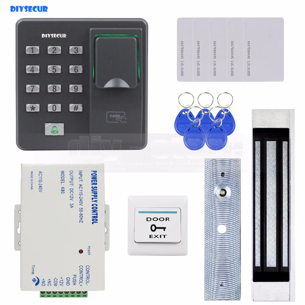 DIYSECUR биометрический отпечаток пальца RFID 125 кГц Пароль Клавиатура система