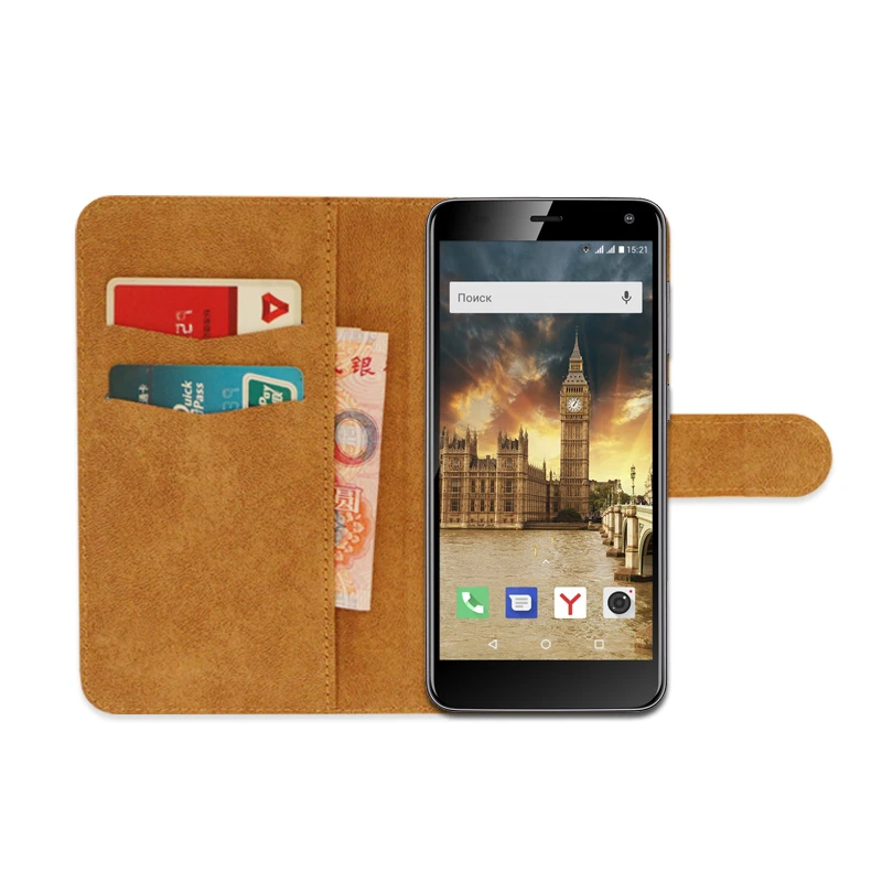 Роскошный чехол-кошелек для Fly Life Compact 4G из искусственной кожи специальный флип-чехол с карманом для карт Ультратонкий чехол для телефона, чехол с подставкой