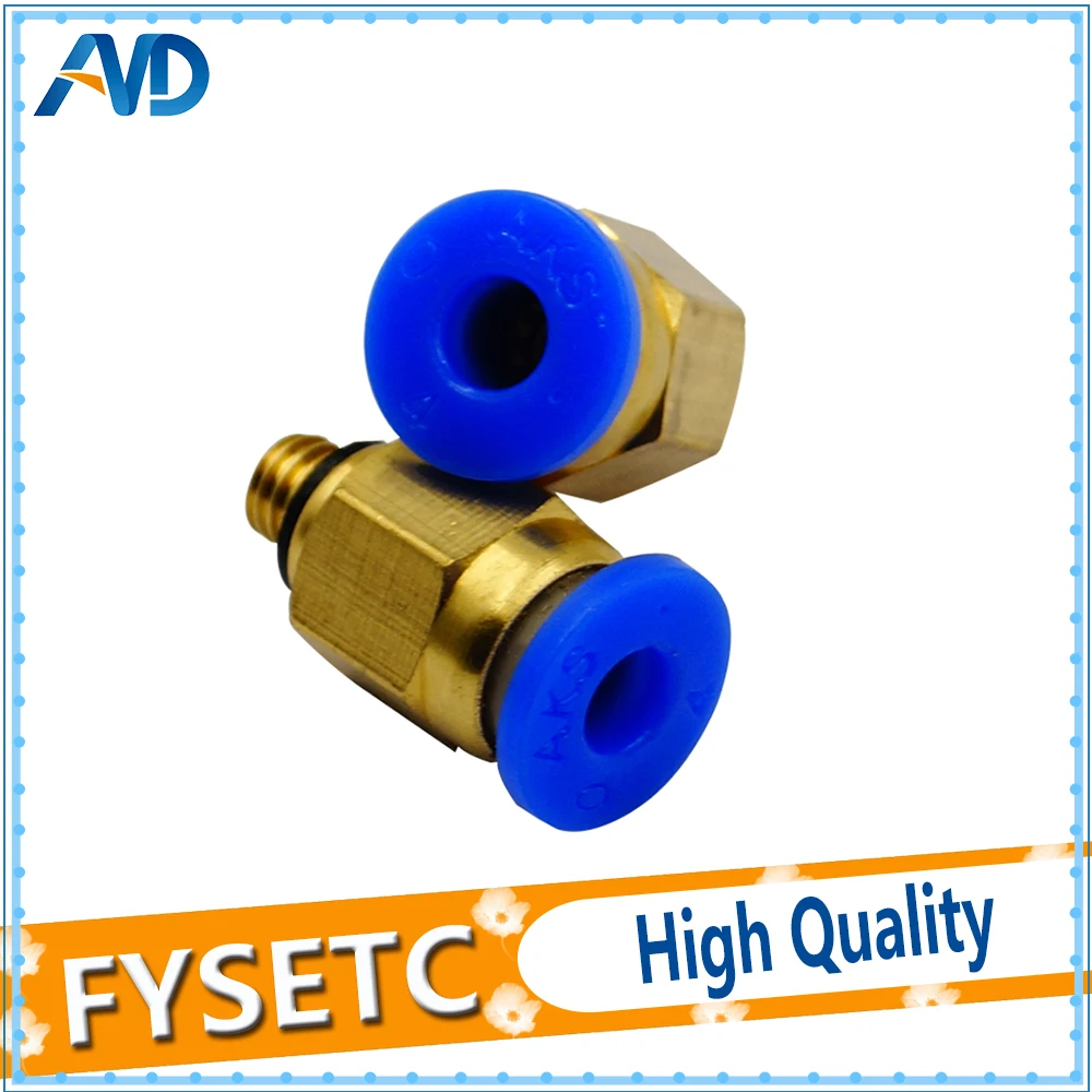 Высококачественные пневматические разъемы 4 мм на M5 2 шт. прямые односторонние