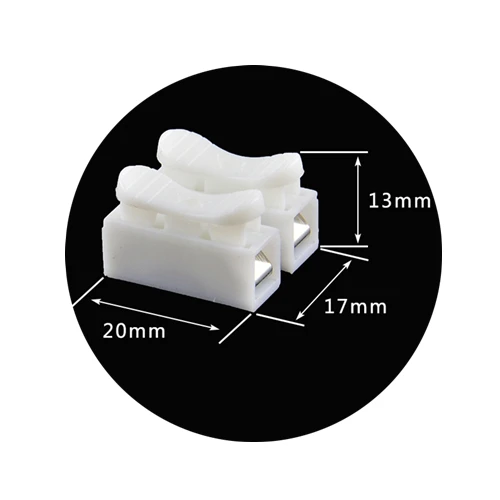 10Pcs White Press Type 2 Ways CH2 Electric Wire Fast Connector Terminal For LED Driver | Connectors